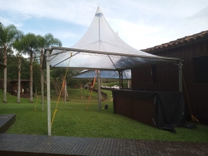 TENDA CHAPÉU DE BRUXA 5X5MTS TRANSPARENTE 